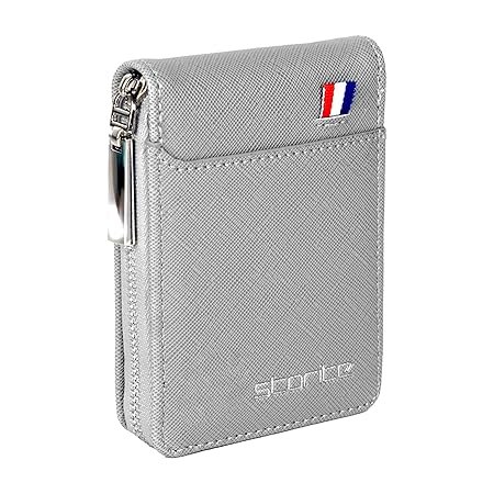 Leather 9 Slot Vertical Card Holder Money Wallet Purse for Men Women